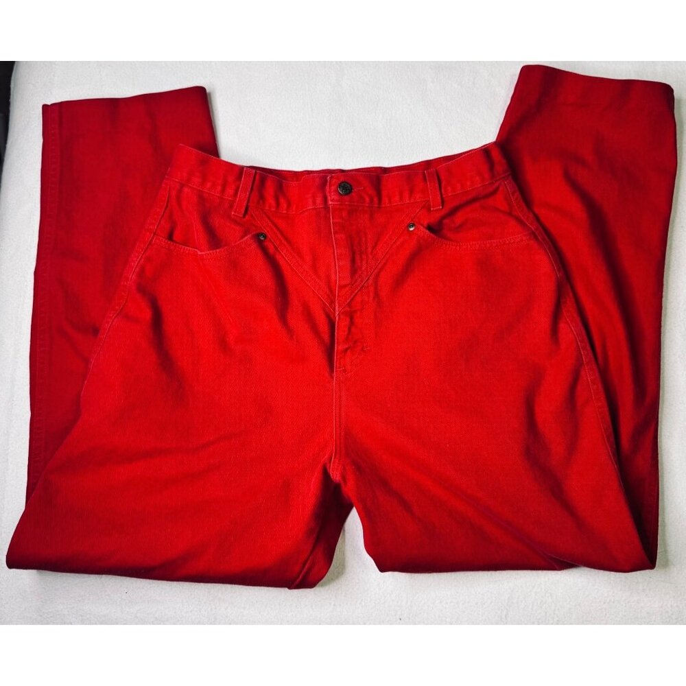 90s Red Ozark Mountain Womens Western Jeans Sz 15 inseam 29” Rodeo Country